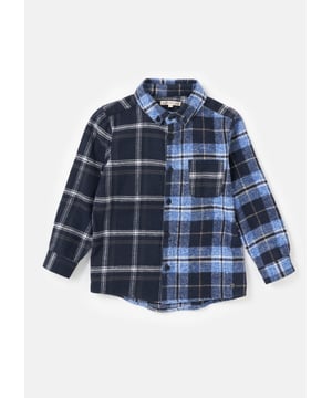 Check this out! This is the ultimate check shirt remixed A&R style. Cut in a regular fit with a patch pocket and mixed fabric checks in tonal  s. About me: 64% Cotton 36% Polyester Look After Me: Think Planet. Wash At 30C.