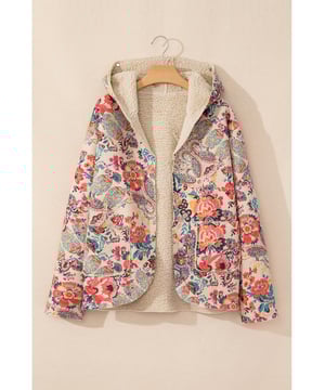 Classic paisley pattern for a touch of retro charm
  Floral design for a botanical element
  Sherpa
  lined interior for extra warmth and comfort
  Practical hood for additional coverage and style
Material: 100% Polyester