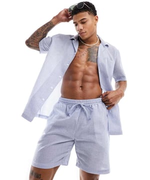 Shorts by South Beach Part of a co-ord set Shirt sold separately Regular rise Drawstring waistband Functional pockets Regular fitSold By: Asos