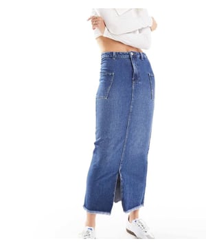 Skirts by Vero Moda Tall Lower-half looks High rise Belt loops Side pockets Front split Slim fitSold By: Asos