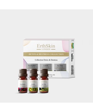 Unwind and rejuvenate with our Detox and Destress Collection 🌿✨ Harness the calming power of essential oils to cleanse your mind, body, and soul.
 
 BENEFITS
 Eucalyptus: Air Purification, Respiratory Support and Enhance focus and mental clarity.
 Lemon: Mood Uplifter, Detoxifying Atmosphere and Odor Neutralizer.
 Tea Tree: Airborne Germ Fighter, Calming Effect, Antimicrobial and Anti-inflammatory.