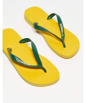 Shoes by Havaianas Sun's out, toes out V-shaped straps Logo detail Toe post Textured footbed Flat soleSold By: Asos