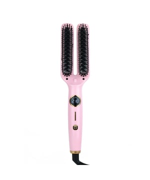Verleihen Sie Ihrer Haarstyling-Routine mit unserer Glättungsbürste mit zwei Platten einen professionellen Touch. Sie liefert schnelle, langanhaltende Ergebnisse, ohne die Gesundheit Ihres Haares zu beeinträchtigen. Das innovative U-förmige Design schafft einen Raum zwischen den Platten, der einen einzigartigen Temperaturschock erzeugt und so ein effizientes Glätten mit weniger Haarzügen ermöglicht. Dies reduziert die Hitzeeinwirkungszeit deutlich, schützt Ihr Haar vor Schäden und macht es weich und glänzend.

Die Ceramic&Titanium HairCare-Technologie dieser Bürste kombiniert das Beste aus Titan und Keramikbeschichtung für eine gleichmäßige Wärmeverteilung und maximiert so die Glättungseffektivität. Dank dieser Kombination erhält Ihr Haar optimale Pflege und erhält in kürzerer Zeit ein weiches, seidiges Finish. Die Glättungszähne von FlatTeeth sind dafür konzipiert, Ihr Haar schneller zu glätten und zu stylen. Durch weniger Züge und geringere Hitzeeinwirkung wird die Stylingzeit deutlich verkürzt.

Die Bürste verfügt über eine PTC-Heizung, die ein schnelles Aufheizen bei geringerem Energieverbrauch ermöglicht, was Zeit spart und die Umwelt schont. Das LCD-Display und der 5-Temperaturwähler (von 150 °C bis 210 °C) geben Ihnen die Flexibilität, die Hitzeeinstellung an die Bedürfnisse Ihres Haares anzupassen und so perfekte Ergebnisse für alle Haartypen zu gewährleisten.

• Ceramic&Titanium HairCare-Technologie: Maximale Haarpflege. Keramikbeschichtete Titanplatten verteilen die Wärme gleichmäßig: maximale Glättungseffizienz bei kürzerer Hitzeeinwirkungszeit.
• BoublePlateColdShock-Technologie. Die Doppelplatte ermöglicht einen kurzen thermischen Schock des Haares, der die Glättung effizienter und schneller macht.
• FlatTeeth-Technologie. Flache Borsten maximieren Glätte und Halt mit weniger Strichen.
• Heizung mit PTC-Technologie: Schnelleres Aufheizen bei geringerem Energieverbrauch.
• LCD-Bildschirm.
• 5 Temperaturwähler zwischen 150º und 210ºC.
• Ergonomischer Griff.
• Kabellänge 2 m.
• Kabel mit 360º-Drehung.
• Spannung: AC 110-220 V
• Frequenz: 50/60 Hz.
• Leistung: 55 W.


Temperaturstufen und Anwendungsempfehlungen:
• STUFE 1: 130ºC, geeignet für die erste Verwendung dieses Geräts oder für weiches und feines Haar.
• STUFE 2: 150ºC, empfohlen für blondes, blondiertes oder gefärbtes Haar.
• STUFE 3: 190ºC, empfohlen für normales und leicht lockiges Haar.
• STUFE 4: 210ºC, empfohlen für sehr dickes, lockiges und grobes Haar.