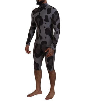 Absolutely stunning 100% Authentic brand new with tags Dolce &amp; Gabbana Wetsuit swimwear
  Model: Wetsuit swimwear
  Color: Gray Patterned
  Logo details
  Made in Italy
  Material: 78% Polyester 22% Elastane