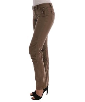 Merk: ERMANNO SCERVINO  
Kleur: Bruin  
Stijl: Casual broek  
Sluiting: Rits  
Gemaakt in Italië  
Materiaal: 100% Katoen  
Logo details