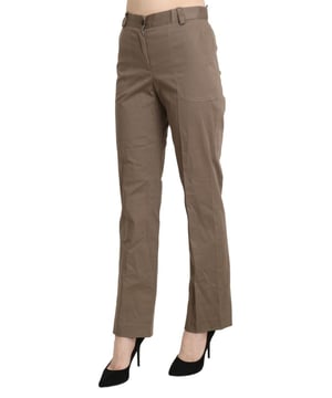 Brand: BENCIVENGA
  Condition: Brand new with tags
  Authenticity: 100% Authentic
  Model: High Waist Straight
  Color: Brown
  Material: Cotton
  Closure: Zipper
  Details: Logo details
  Origin: Made in Italy