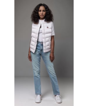 Embrace elegance with the Valentine Down Gilet. Perfect for casual outings or a brisk walk in the park, offering comfort and style, packed with 90% Down for premium warmth.