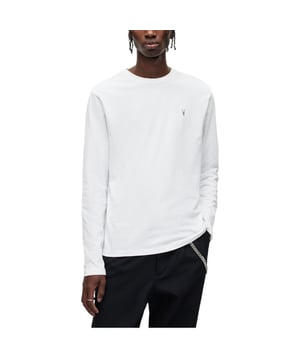 ALL SAINTS Essential Men’s Solid T-Shirt. Made in India. 100% Cotton. Crew neck. Long Sleeve. Carbon Brushed Cotton. Ramskull. Embroidered Logo at the chest. Regular Fit. Summer Tees. Machine Wash (Please see the washing Instruction)