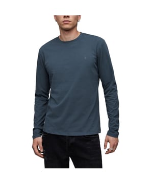 ALL SAINTS Essential Men’s Solid T-Shirt. Made in India. 100% Cotton. Crew neck. Long Sleeve. Carbon Brushed Cotton. Ramskull. Embroidered Logo at the chest. Regular Fit. Summer Tees. Machine Wash (Please see the washing Instruction)