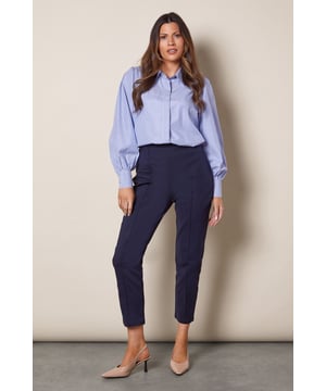 Slim fit design for a sleek silhouette
        High-waisted style for a flattering fit
        Split hem detail adds a modern touch
        Cropped length perfect for showcasing footwear
        Smooth bengaline fabric offers comfort and style
    
    Embrace sophistication with these versatile bengaline trousers from Wallis. The slim fit and high-waisted design create a polished look that's perfect for various occasions. The split hem detail adds a contemporary twist, allowing you to showcase your favourite footwear. Style these trousers with a crisp white blouse and pointed kitten heels for a chic office ensemble. For a more relaxed look, pair with a soft knit jumper and ballet flats. The cropped length makes these trousers ideal for transitioning from day to night - simply swap your flats for strappy sandals and add statement jewellery for an evening out. With their comfortable fabric blend and timeless design, these trousers are sure to become a staple in your wardrobe, offering endless styling possibilities for the fashion-forward woman who values both comfort and elegance.