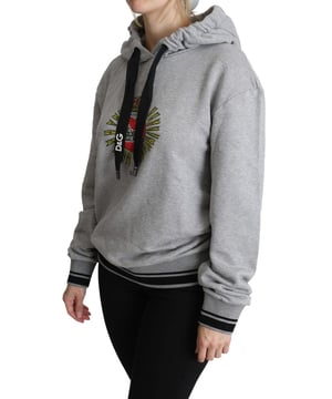 100% Auténtico Sopa Dolce & Gabbana Exclusivo Suéter con Capucha  
Modelo: Suéter de Manga Larga con Capucha  
Material: 100% Algodón  
Color: Gris  
Detalles del logo  
Hecho en Italia