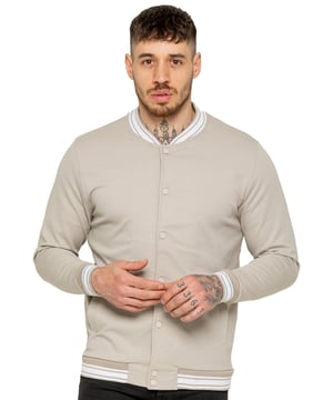 The Enzo Milano Men's Bomber Jacket combines classic style with modern comfort. Designed in a regular fit, it features a stretch fabric for ease of movement and all-day comfort. The contrast-tipped ribbed collar and cuffs add a stylish touch, while the popper fastening ensures easy wear. With two practical pockets and ribbed trims for a snug fit, this versatile jacket is perfect for any casual or smart-casual look.(35)