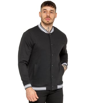 The Enzo Milano Men's Bomber Jacket combines classic style with modern comfort. Designed in a regular fit, it features a stretch fabric for ease of movement and all-day comfort. The contrast-tipped ribbed collar and cuffs add a stylish touch, while the popper fastening ensures easy wear. With two practical pockets and ribbed trims for a snug fit, this versatile jacket is perfect for any casual or smart-casual look.(35)