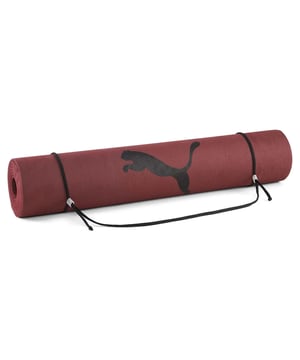 The Puma Logo Burgundy Yoga Mat is the perfect blend of comfort, durability, and style for your yoga practice. Designed for both beginners and experienced practitioners, this mat offers a high-quality surface for all types of exercises, from yoga and Pilates to general fitness routines. With its rich burgundy color and iconic Puma branding, this mat adds a touch of sporty elegance to your workout space.
Key Features:
Premium Non-Slip Surface: 

The non-slip surface ensures stability and safety during your practice, providing a firm grip on the floor and preventing the mat from sliding around, no matter how intense your session gets.


Comfort &amp; Cushioning: 

The mat is designed with thick, cushioned foam to provide support for your joints and spine, making it comfortable for floor exercises, stretches, and poses.


Durable &amp; Long-Lasting: 

Crafted with high-quality, durable materials, this yoga mat is built to withstand regular use, maintaining its shape and functionality over time.


Easy to Clean: 

The smooth, easy-to-clean surface ensures maintenance is a breeze, keeping your mat fresh and hygienic for every workout.


Compact &amp; Lightweight: 

The lightweight design allows for easy portability, making it simple to carry to the gym, studio, or anywhere you practice yoga.


Puma Branding: 

The iconic Puma logo is prominently displayed, adding a touch of athletic style and quality to your yoga essentials.


Stylish Burgundy Color: 

The rich burgundy color adds a vibrant yet sophisticated touch to your workout gear, making it a stylish choice for any fitness enthusiast.


The Puma Logo Burgundy Yoga Mat combines functionality, comfort, and design, making it the perfect addition to your fitness routine. Whether you're focusing on yoga, stretching, or general workouts, this mat offers the support and style you need to enhance your practice.