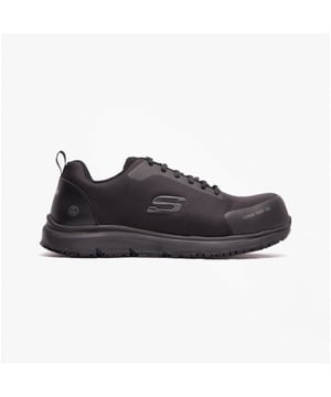 Skechers Work 200090EC/BLK ULMUS Herren Trainingsschuhe Schwarzes Obermaterial: SynthetikFuttermaterial: TextilSohlenmaterial: GummiVerschluss: SchnürungEigenschaften: KomfortZehenform: RundSchaftweite: NormalArtikelgewicht: 1,2 KGAbsatzhöhe: Flach (unter 2,5 cm)Schuhschafthöhe: NiedrigTopTrainer-Stil: SicherheitsschuheSicherheitsmerkmale: Rutschfeste Sohle, Energiestützender Absatz, Durchtrittsichere Zwischensohle, Komposit-Zehenkappe, Antistatische SohleSicherheitsstandard: EN ISO 20345-2011 S1P SRC ESDGeschenkverpackt: NeinSicherheitsklassifikation: S1PProduktcode: 200090EC/BLK