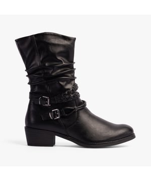 Marco Tozzi 25316-41-001 Womens Boots Black Upper Material: Faux LeatherLining Material: TextileSole Material: RubberClosure/Fastening: ZipFeatures: ComfortHeel Type: BlockToe Shape: Chisel/AlmondShoe Width: RegularItem Weight: 0.45 KGHeel Height: Low (2.5-4.9cm)Shoe Shaft Height: Mid-CalfBoot Style: Ankle BootsGift Boxed: NoProduct Code: 25316-41-001