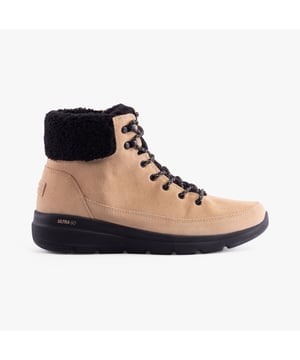 Skechers Skechers 16677/NTBK GLACIAL ULTRA - WOODLANDS Womens Boots Natural/Black Upper Material: SuedeLining Material: Warm LinedSole Material: RubberClosure/Fastening: Lace-UpFeatures: ComfortToe Shape: RoundShoe Width: RelaxedItem Weight: 0.45 KGHeel Height: Low (2.5-4.9cm)Shoe Shaft Height: AnkleBoot Style: Ankle BootsGift Boxed: NoProduct Code: 16677/NTBK