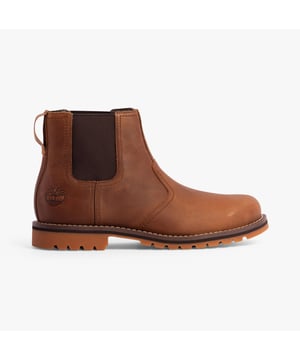 Timberland LARCHMONT Mens Boots Saddle Upper Material: LeatherLining Material: TextileSole Material: RubberClosure/Fastening: Pull-OnFeatures: Comfort,Elasticated Side PanelHeel Type: BlockToe Shape: RoundShoe Width: RegularItem Weight: 0.45 KGHeel Height: Low (2.5-4.9cm)Shoe Shaft Height: AnkleBoot Style: Chelsea BootsGift Boxed: NoProduct Code: TB1A2NGYF131