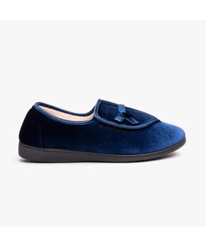 Dr Keller Dr Keller VIOLA Womens Full Slippers Navy Upper Material: TextileLining Material: TextileSole Material: SyntheticClosure/Fastening: Touch FastenFeatures: Comfort,Warm LiningToe Shape: RoundShoe Width: RelaxedItem Weight: 0.45 KGHeel Height: Flat (Under 2.5cm)Shoe Shaft Height: Low TopSlipper Style: Full SlipperGift Boxed: NoProduct Code: B1114-NVY