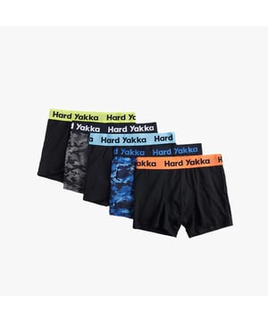 Hard Yakka COTTON TRUNK FIVE PACK Mens Clothing Type: UnderwearClosure/Fastening: Pull-OnFeatures: ComfortItem Weight: 0.3 KGClothing Fit: RegularSingle Or Multi Pack?: 5 PackGift Boxed: NoMaterial Composition: 95% Cotton, 5% Elastane | Waistband: 70% Polyester, 30% ElastaneUnderwear Type: TrunksUnderwear Features: Stretch Waistband | Front Fly Design | High-Rise FitProduct Code: 34706-59367