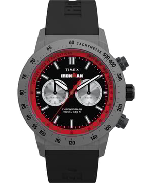Dit Timex Ironman Premium Adrenaline Chronograph Horloge voor Mannen is het perfecte sieraad om te dragen of cadeau te geven. De gunmetal 44 mm ronde kast, gecombineerd met de comfortabele zwarte siliconen horlogeband, zorgt ervoor dat je van dit indrukwekkende horloge kunt genieten zonder enige concessies. Aangedreven door een hoogwaardig kwartsuurwerk en waterbestendig tot 10 bar, blijft je horloge tikken. We brengen een analoge weergave naar onze hoogwaardige TIMEX® IRONMAN® met levendige rode details en een schoon wijzerplaatontwerp. Dit chronograafhorloge heeft functies: Stopwatch, 24-uursweergave, Luminous Hands en Tachymeter. Hoge kwaliteit, 21 cm lengte en 21 mm breedte, een zwarte siliconenband met een gesp. Kastdiameter: 44 mm, kastdikte: 11.5 mm, kastkleur: gunmetal en wijzerplaatkleur: zwart.