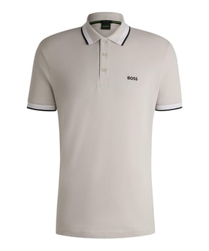 A signature polo shirt by BOSS Menswear, cut to a regular fit. Featuring contrast tipping and a logo at the left chest, this short-sleeved polo shirt is designed in cotton piqué and detailed with further BOSS branding at the undercollar.
Regular fitFlat-knit collarNumber of buttons: 3Short sleevesFlat-knit cuffsStandard length
100% Cotton
50469055