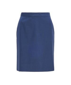 Hugo Boss Vomila getailleerde rok met blinde ritssluiting en geruite voorkant gemaakt van een kwaliteit wolmix.