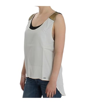 Brand new C&#8217;N&#8217;C COSTUME NATIONAL Sleeveless Logo T
  Shirt
  Made in Italy
  Available in white black and gold colors
  Features logo details
  Crafted from 100% Lyocel material
  Comes with original tags and store bag