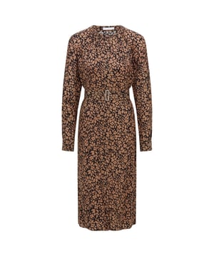 Women's Boss Dibanora2 Dress. This BOSS blouse dress is crafted from pure silk and features a tailored fit. It features an all-over pattern, a full-length button placket, a waist belt, and sports cuffs.- Pure silk.- Tailored cut.- Allover pattern.- Round neck.- Continuous button placket.- Waist belt.- Sports cuffs.- Opaque underdress. Material: 100% Silk. Ref: 50459655960.