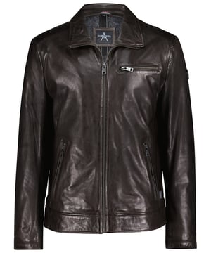 100% Lammleder - Innenfutter mit einer Innentasche mit Reißverschluss und einer Innentasche mit Knopfverschluss - Taschen mit Reißverschluss Unser Model ist 190cm groß und trägt Größe M/50