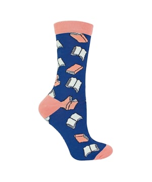 Miss Sparrow - Ladies Bamboo Novelty Book Socks: Looking for a way to add a touch of personality to your wardrobe? These Novelty Bamboo Socks with charming book designs are just what you need! Say goodbye to dull and uninspired plain socks and opt for something that truly stands out. Crafted with premium bamboo fibres, these socks are designed to keep your feet cosy and happy through all of life's adventures, just like the stories in your books. And with charming book illustrations printed on them, these socks are sure to brighten your day and add a touch of whimsy to any outfit. They are also ideal for sensitive skin due to the gentle, hypoallergenic nature of bamboo fibres. Looking for a unique and playful gift for a loved one, or simply want to treat yourself to something special? These colourful bamboo socks adorned with delightful book designs are just the thing you need. These fun and fashionable socks make an excellent gift for birthdays, holidays, or any occasion that calls for showing off your love of reading. Miss Sparrow prides their products on the philosophy of making your feet feel fabulous all year round. Whether it's their chic and stylish products, they bring you unique, exciting and fashionable accessories, full of individuality to give you the confidence to be you. This range of socks are made from 50% Bamboo, 19% Cotton, 19% Polyester, 10% Polyamide, 2% Elastane. They are Ladies sizes 4-8 UK. Machine washable under 40. Do not dry clean. Do not iron. Do not bleach.. Extra Product Details: Ladies Miss Sparrow Socks Novelty Book Patterns A Perfect Gift Idea Super Soft Bamboo Comfy & Breathable Hypoallergenic Fibres Coloured Toe and Heel Design Ladies One Size: 4-8 UK Machine Washable