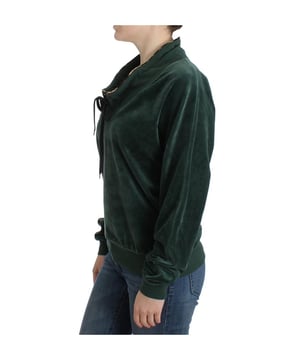 100% Auténtico Just Cavalli Ropa Interior Mock Sweater  
Material: 80% Algodón 20% Poliéster  
Color: Verde  
Modelo: Mock sweater  
Detalles del logotipo con rhinestones en la parte posterior  
Detalles del logotipo  
Detalles metálicos en tono dorado  
Etiquetas originales y bolsa de tienda incluidas