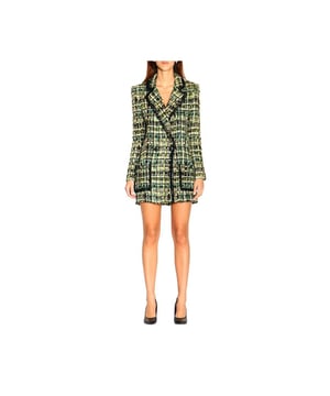 Chaqueta verde bosque Elisabetta Franchi  
Cierre frontal con botones  
Diseño de dos bolsillos  
Fabricada con tejido de viscosa de alta calidad  
Perfecta para mujeres que aprecian el lujo y la sofisticación  
Material: 60% Viscosa 38% Poliamida 2% Poliéster