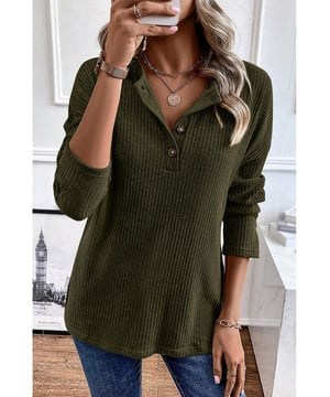 Damen-Stricktop im Henley-Design
  Rippenstrukturierter Stoff
  Weiter Schulterbereich
  Hohe Elastizität
  Erhältlich in den Größen S M L und XL
  Größentabelle in cm: S (Brust: 100 Saumweite: 98 Schulter: 63 Ärmellänge: 47,5 Länge: 71) M (Brust: 106 Saumweite: 104 Schulter: 66 Ärmellänge: 48 Länge: 73) L (Brust: 112 Saumweite: 110 Schulter: 69 Ärmellänge: 48,5 Länge: 75) XL (Brust: 120 Saumweite: 118 Schulter: 73 Ärmellänge: 48,5 Länge: 77)
  Größentabelle in Zoll: S (Brust: 39,4 Saumweite: 38,6 Schulter: 24,8 Ärmellänge: 18,7 Länge: 28,0) M (Brust: 41,7 Saumweite: 40,9 Schulter: 26,0 Ärmellänge: 18,9 Länge: 28,7) L (Brust: 44,1 Saumweite: 43,3 Schulter: 27,2 Ärmellänge: 19,1 Länge: 29,5) XL (Brust: 47,2 Saumweite: 46,5 Schulter: 28,7 Ärmellänge: 19,1 Länge: 30,3)
Material: 95% Polyester 5% Elastan