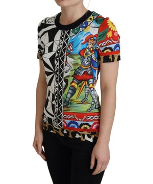 Top impreso Dolce & Gabbana 100% auténtico de algodón  
Modelo: Camiseta casual  
Material: 100% algodón  
Color: Multicolor  
Detalles del logo  
Hecho en Italia