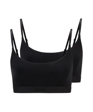 XS - 2XL - Super soft - Logo jacquard waistband with centered embossed tonal logo - no back closure - main material: 92% modal  8% elastane - underbust band: 52% polyester  34% polyamid  14% elastane - straps: 84% polyamid  16% elastanePlease note this style is sold as a set.  Returns will only be accepted if both items are returned together.