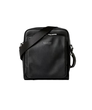 Sacoche Guess EST Linie Herren Schwarz Polyurethan. Authentisches Gepäck der Marke Guess - Streetwear/Sportswear-Design von Guess - Guess für Herren, modisch, perfekt für den Alltag - Guess Sacoche in Schwarz passt perfekt zu Ihrer Garderobe - bequeme Polyurethan-Materialien - klassisch - EST Linie -