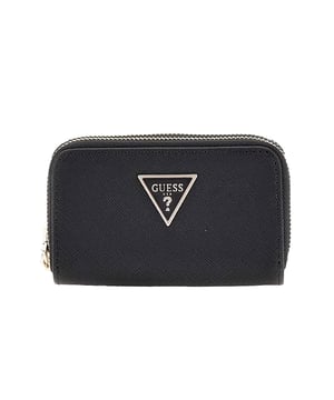 Portemonnaie Guess Saffiano Damen Schwarz Polyurethan. Authentisches Gepäck der Marke Guess - Streetwear/Sportswear-Design von Guess - Guess für Damenmoden, perfekt für den Alltag - Das schwarze Guess-Portemonnaie lässt sich ideal mit dem Rest Ihrer Garderobe kombinieren - Bequeme Polyurethan-Materialien - klassisch - Saffiano -