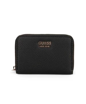 Portefeuille Guess Brenton Damen Schwarz Synthetik. Authentisches Gepäckstück der Marke Guess - Streetwear/Sportswear-Design von Guess - Guess für modebewusste Frauen, perfekt für den Alltag - Der schwarze Guess-Portefeuille lässt sich hervorragend mit dem Rest Ihrer Garderobe kombinieren - Bequemes Synthetik-Material - Classic - Brenton -