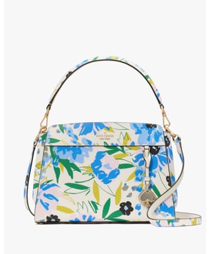 We Love How Classic And Feminine Our Satchels Are. You'll Love How Much Space We've Designed Into Each Of Ours. Choosing Which Color To Get Will Be Your Hardest Decision--And Never What Stuff To Leave Behind., Madison Festival Floral Printed Medium Top Handle Satchel,  Length: 12.19 Cm,  Width: 29.97 Cm,  Height: 21.54 Cm