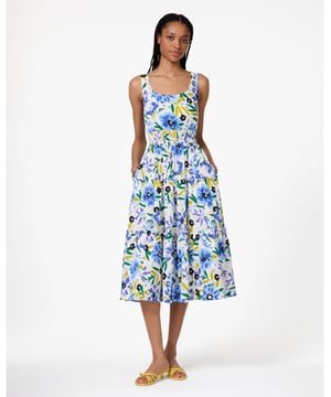 The Beauty Of This Piece? All You Have To Do Is Decide If You Want To Dress It Up With Heels And Sparkly Accessories, Or Down With Cute Sneakers., Festive Floral Tiered Dress