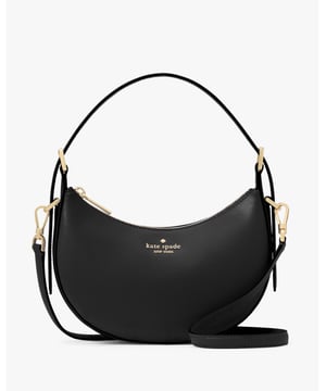 We Think A Shoulder Bag Should Be Two Things: Chic And Functional. This Pretty One Holds All Of Your Essentials--Wallet, Keys And Phone--And Has A Pocket To Stash Snacks (Be It Gummy Bears Or Almonds). Because Those Are Essential, Too., Nova Saffiano Leather Crescent Shoulder Bag,  Length: 7.62 Cm,  Width: 22.61 Cm,  Height: 16.00 Cm