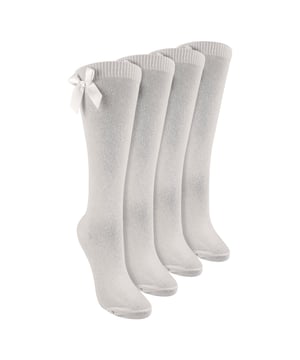 Girls Knee-High Socks with Ribbon Bow - Stylish and Comfortable Schoolwear: Elevate your child's school wardrobe with this collection of Girls Knee-High Socks with Ribbon Bow, designed for both style and comfort. Available in classic colors—Black, Navy, White, and Grey—these socks are crafted from soft, durable fabric, perfect for daily wear. The elegant ribbon bow adds a touch of charm, making these socks a standout choice for school uniforms. Extra Product Details:. Soft and Durable Fabric Elegant Ribbon Bow Detail Available in Black, Navy, White, and Grey Comfortable Knee-High Length Machine Washable. These socks are an essential addition to your child's back-to-school wardrobe, combining practicality with a stylish finish.