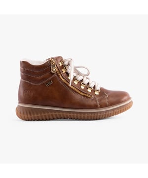 Rieker 74233-24 Womens Boots Brown

  
 *   Upper Material: Faux Leather 
 *  Lining Material: Textile 
 *  Sole Material: Rubber 
 *  Closure/Fastening: Lace-Up,Zip 
 *  Features: Comfort,Water Resistant 
 *  Toe Shape: Round 
 *  Shoe Width: Regular 
 *  Item Weight: 0 KG 
 *  Heel Height: Low (2.5-4.9cm) 
 *  Shoe Shaft Height: High Top 
 *  Boot Style: Ankle Boots 
 *  Gift Boxed: No  Product Code: 74233-24
