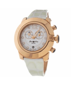 Glam Rock GR32166NC - Damenuhr Quarz aus Edelstahl• Material: Edelstahl• Glas: Saphir• Armband: Leder• Farbe: Gold• Wasserbeständigkeit: 100 m (10 ATM)• Gehäusegröße: 44 mm