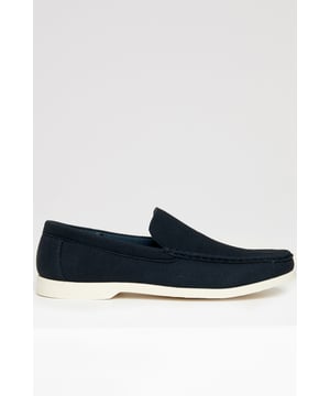 Classic and versatile, these faux suede loafers from Threadbare are designed for effortless style and all-day comfort. The sleek slip-on design makes these shoes easy to wear, while the cushioned insole provides soft support and they are finished with a durable thermoplastic sole for flexibility and grip Perfect for pairing with chinos for a smart-casual look, or dress them down with shorts for holiday-ready style.