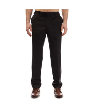 Mens BOSS Lenon Trousers in black.- Waistband with double hook fastening and a zip fly.- Front pockets.- Back pockets.- Belt loops.- Comfort fit.- 100% Virgin Wool.- Ref: 50318825001