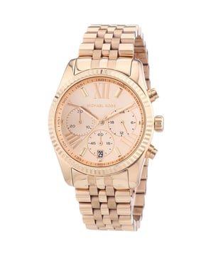 Michael Kors Dameshorloge Kwarts Roze• Materiaal kastdeksel: Roestvrij staal• Soort glas: Mineraal• Materiaal Band: Roestvrij Staal• Kleur kast: Roze• Waterdichtheid: 100 m (10 ATM)• Diameter: 38 mm