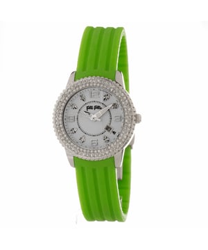 Folli Follie WF5T003ZTWV - Damenuhr Quarz aus Edelstahl• Material: Edelstahl• Glas: Mineral• Armband: Silikon• Farbe: Silber• Wasserbeständigkeit: 0 m (0 ATM)• Gehäusegröße: 33 mm