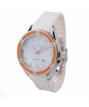Folli Follie WF0T027ZDO - Damenuhr Quarz aus Edelstahl• Material: Edelstahl• Glas: Mineral• Armband: Silikon• Farbe: Silber Orange• Wasserbeständigkeit: 50 m (5 ATM)• Gehäusegröße: 45 mm